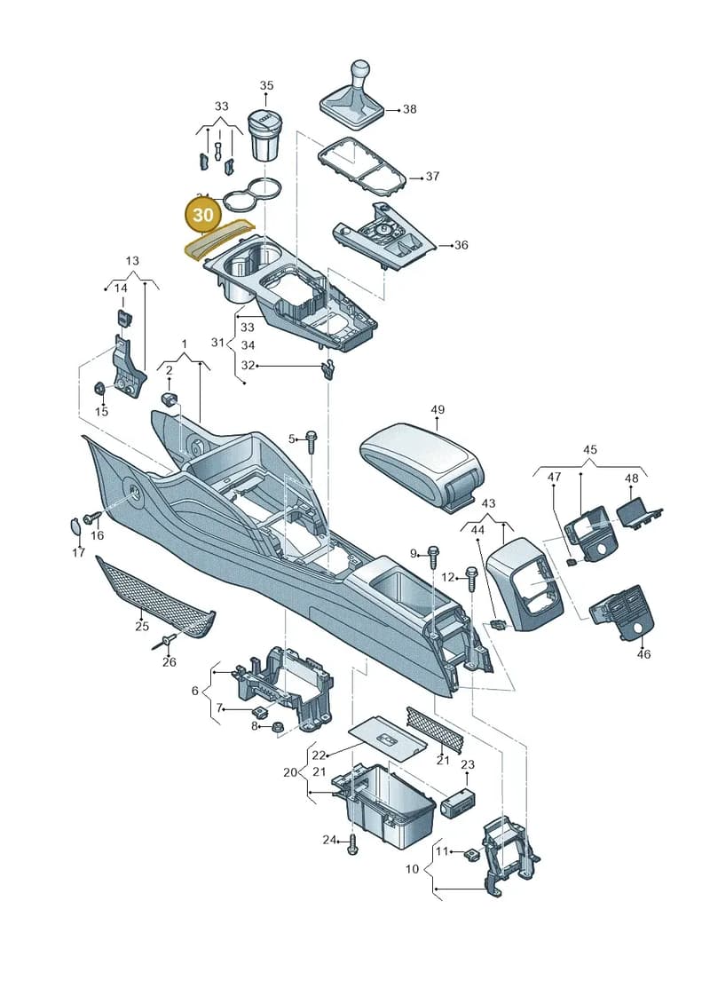 8V18633014PK — Audi A3 Cabriolet (2016-2020) diagram 778863500, position 30