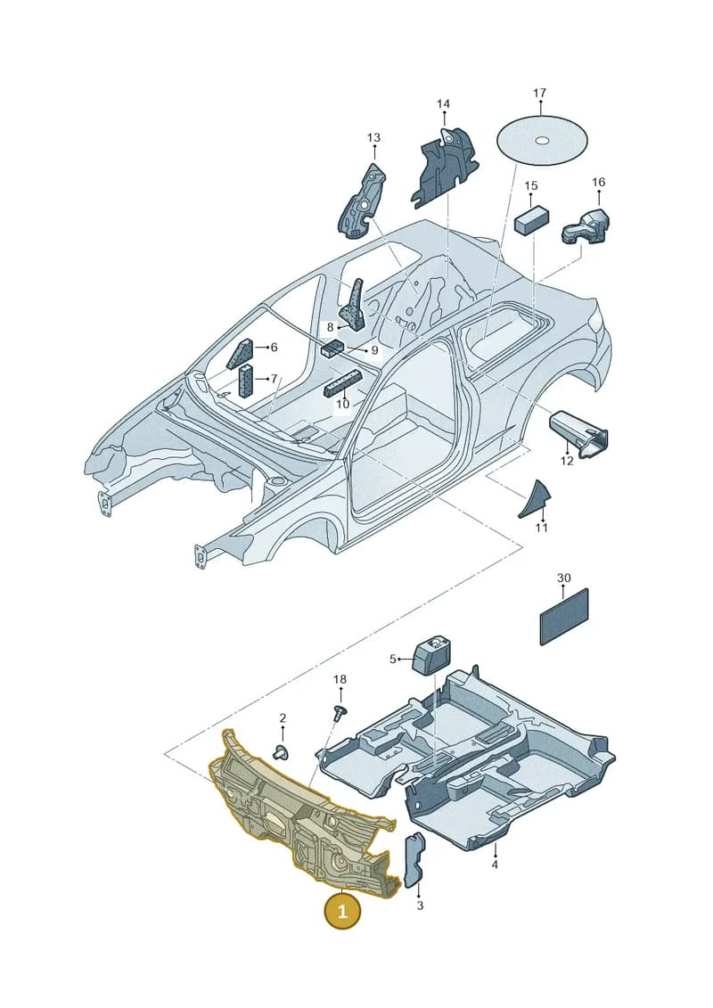 8V1863947S — Audi RS3 Limousine (2017-2020) diagram 890863200, position 1