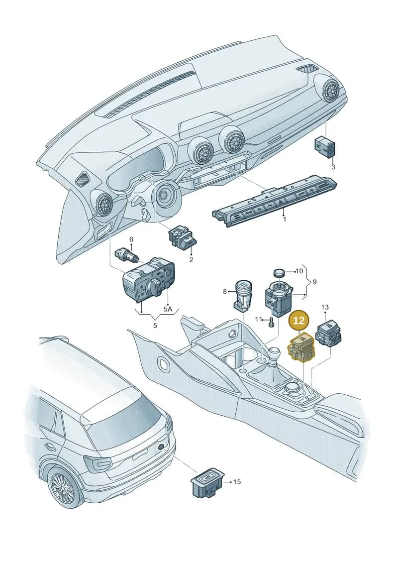 8V1927225B — Audi Q2 (2016-2025) diagram 803941500, position 12