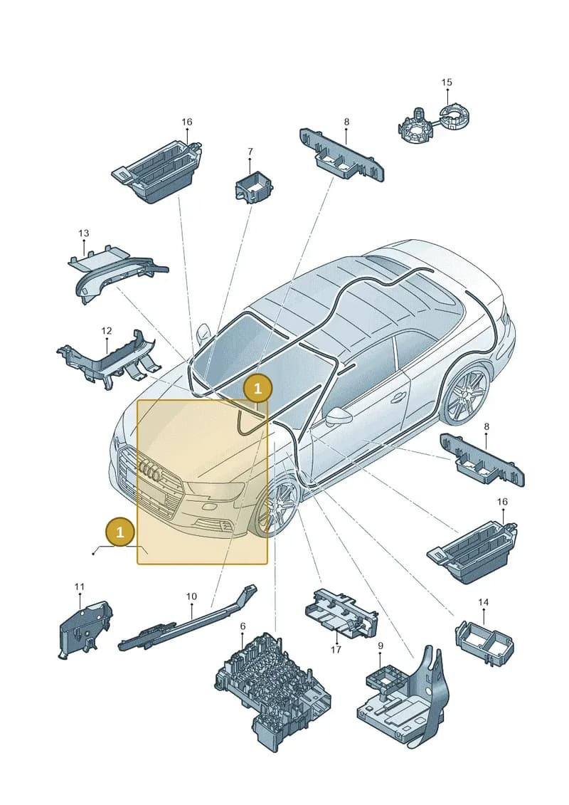 8V1970098 — Audi A3 Cabriolet (2016-2020) diagram 891971800, position 1