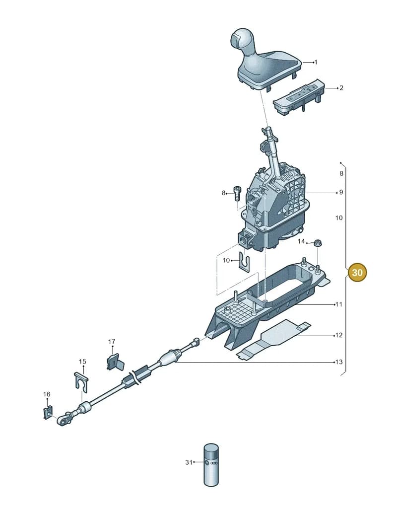 8V2713023AP — Audi A3 Sportback (2016-2020) diagram 745713100, position 30