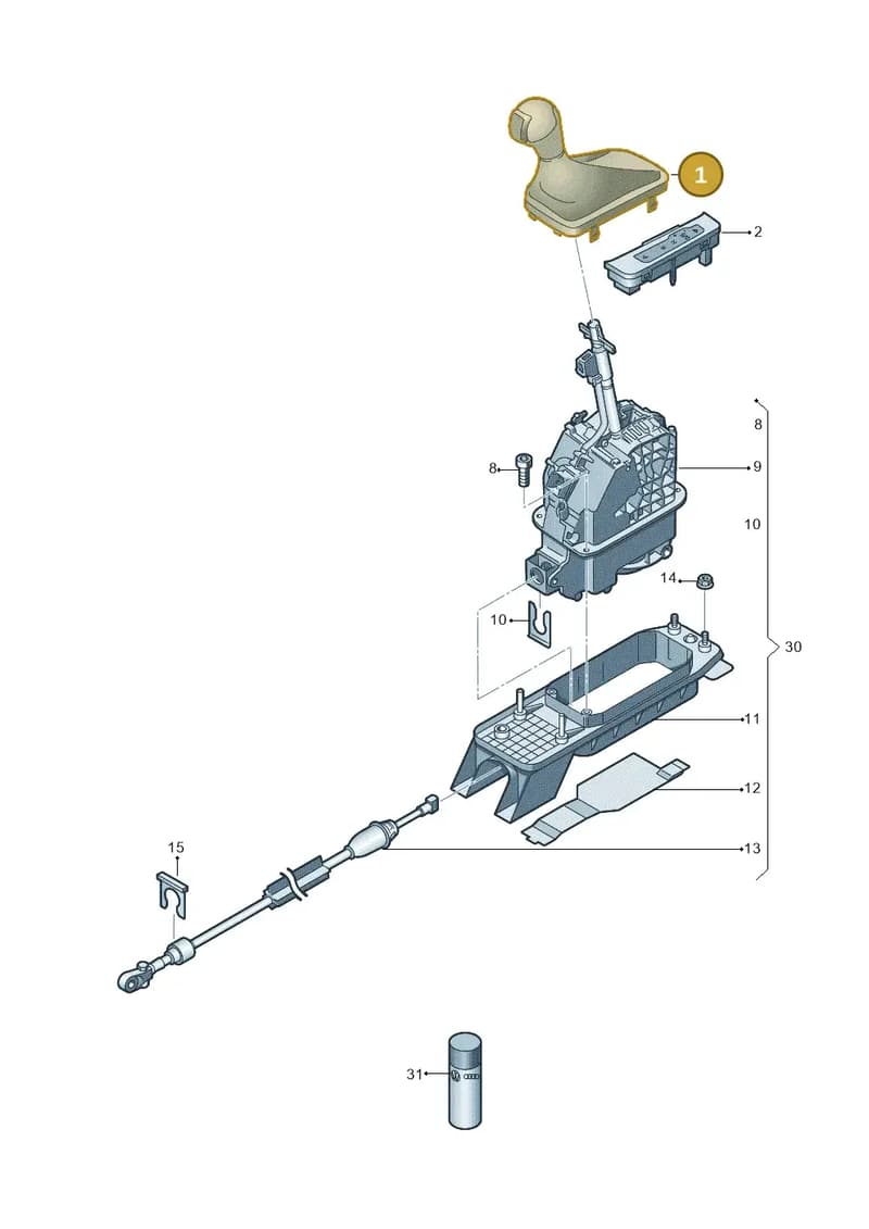 8V2713139AHMCY — Audi RS3 Limousine (2017-2020) diagram 858713100, position 1