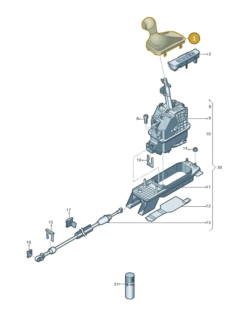 8V2713139RIBR — Audi A3 Sportback (2016-2020) diagram 745713100, position 1