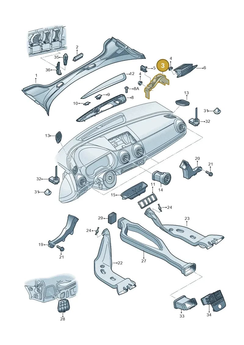 8V2819979B9B9 — Audi RS3 Limousine (2017-2020) diagram 745819300, position 3