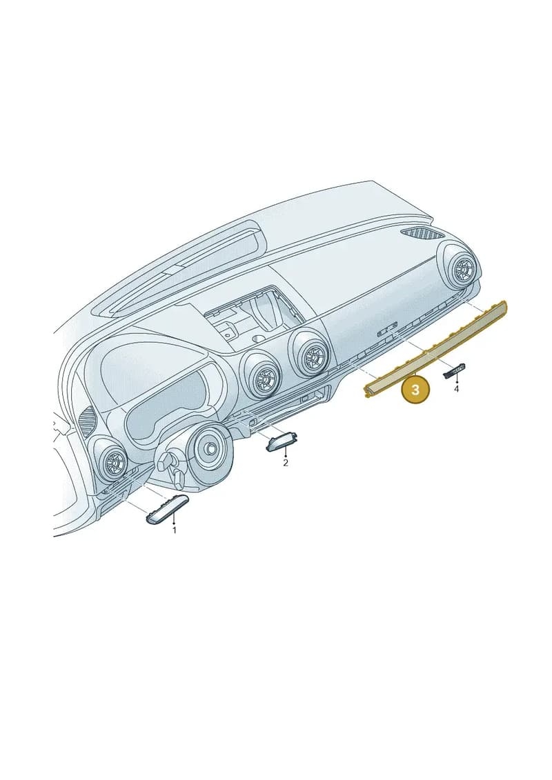 8V2853189AF6T3 — Audi RS3 Sportback (2015-2016) diagram 745853600, position 3
