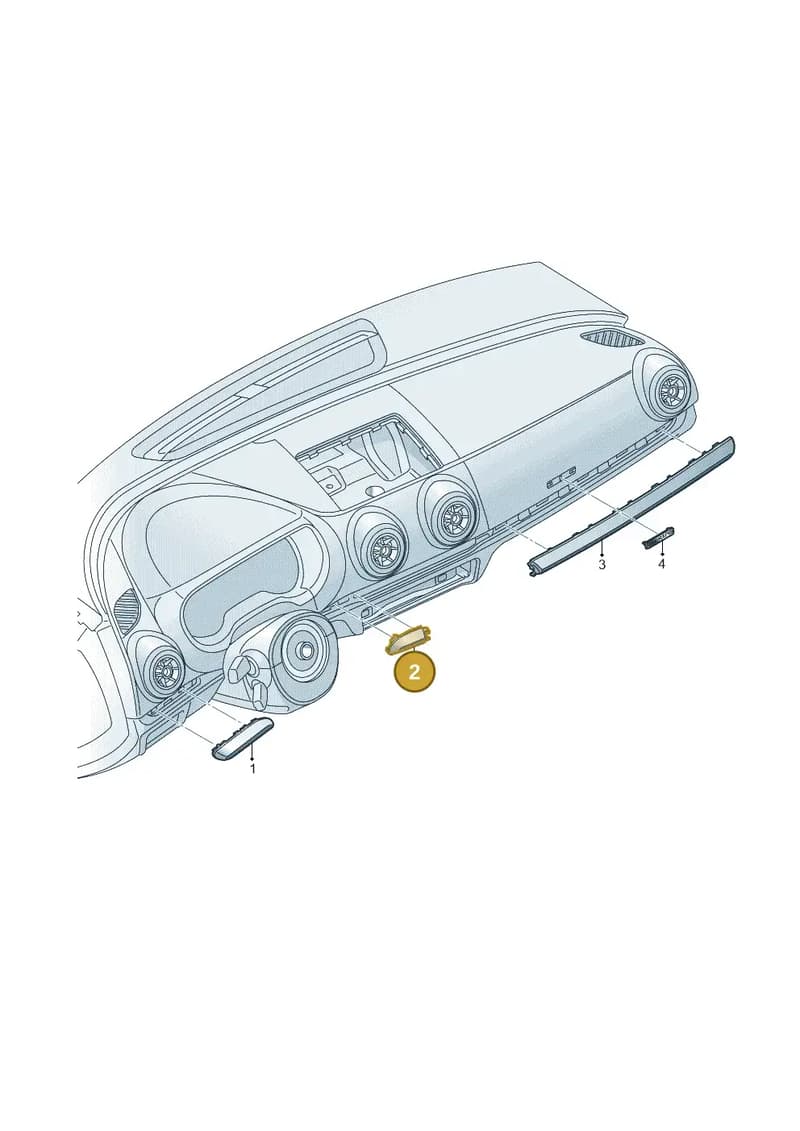 8V2853192KWG1 — Audi RS3 Sportback (2015-2016) diagram 745853600, position 2
