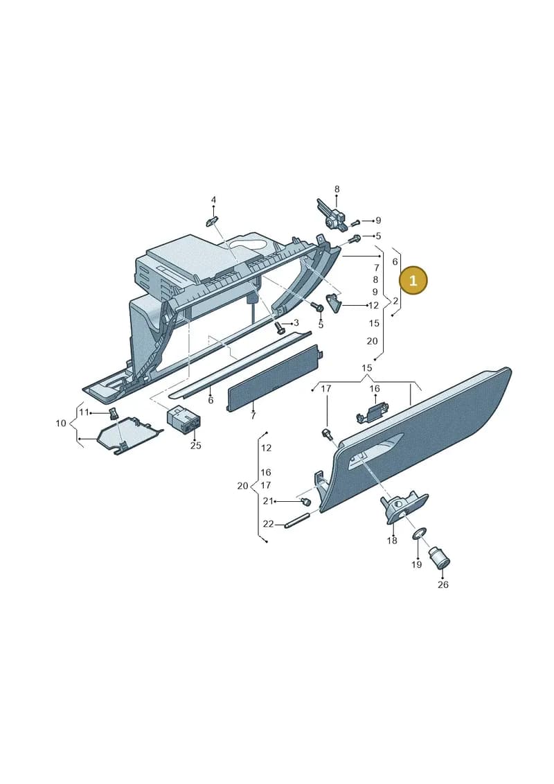 8V2857035D6PS — Audi RS3 Limousine (2017-2020) diagram 890857200, position 1