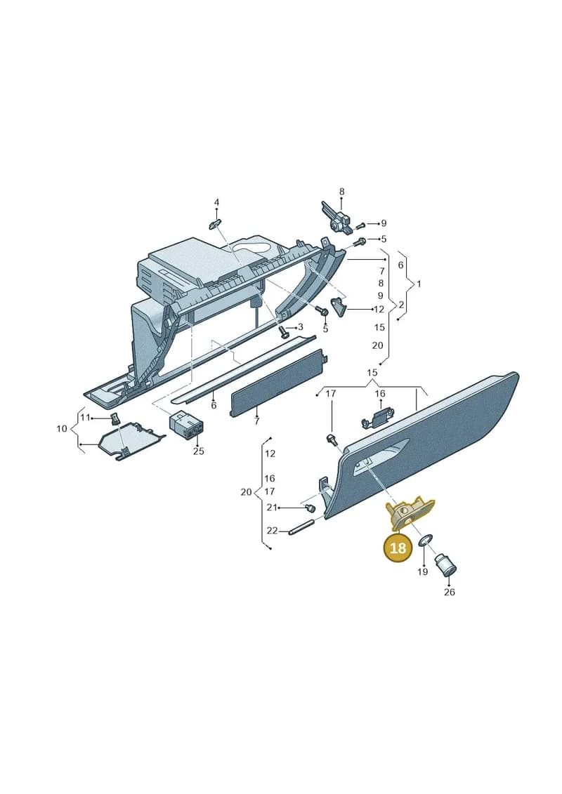 8V2857131E6PS — Audi RS3 Limousine (2017-2020) diagram 890857200, position 18