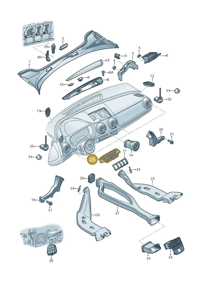 8V2858431 — Audi RS3 Limousine (2017-2020) diagram 745819300, position 15