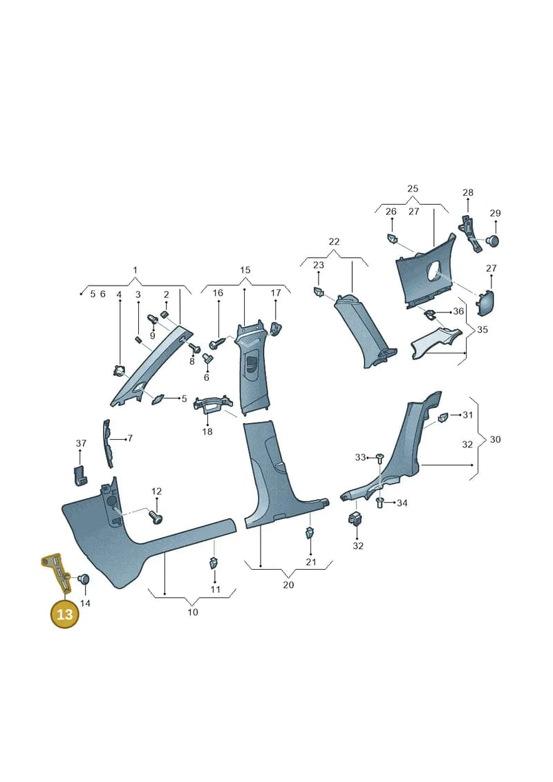 8V2867191 — Audi RS3 Limousine (2017-2020) diagram 853867650, position 13