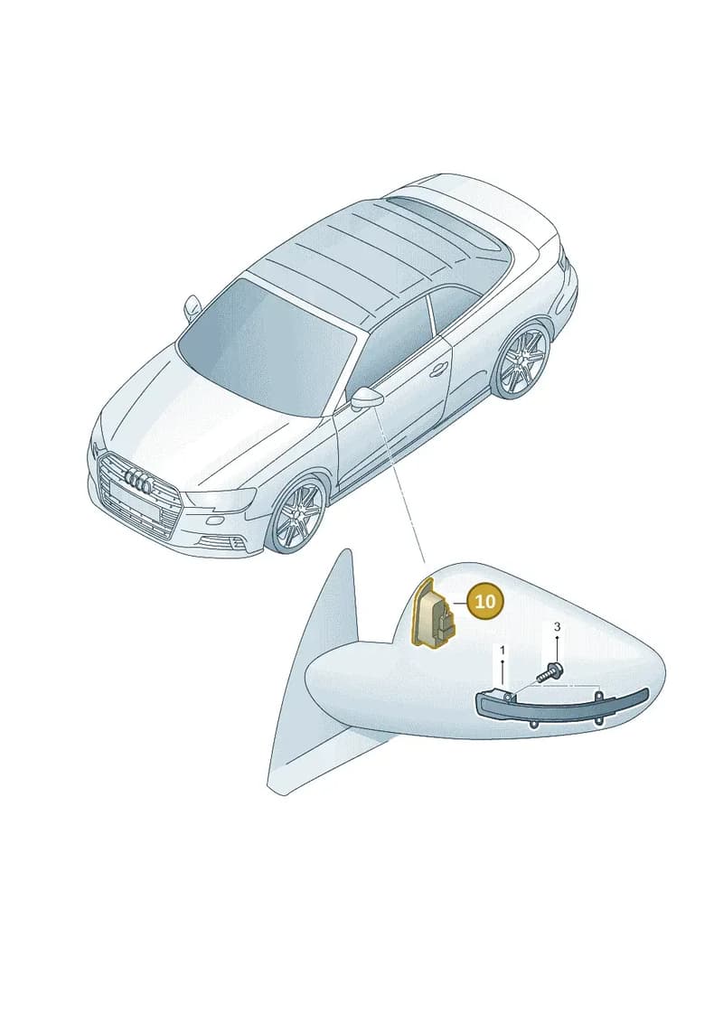 8V2949145A — Audi A3 Cabriolet (2016-2020) diagram 891949000, position 10