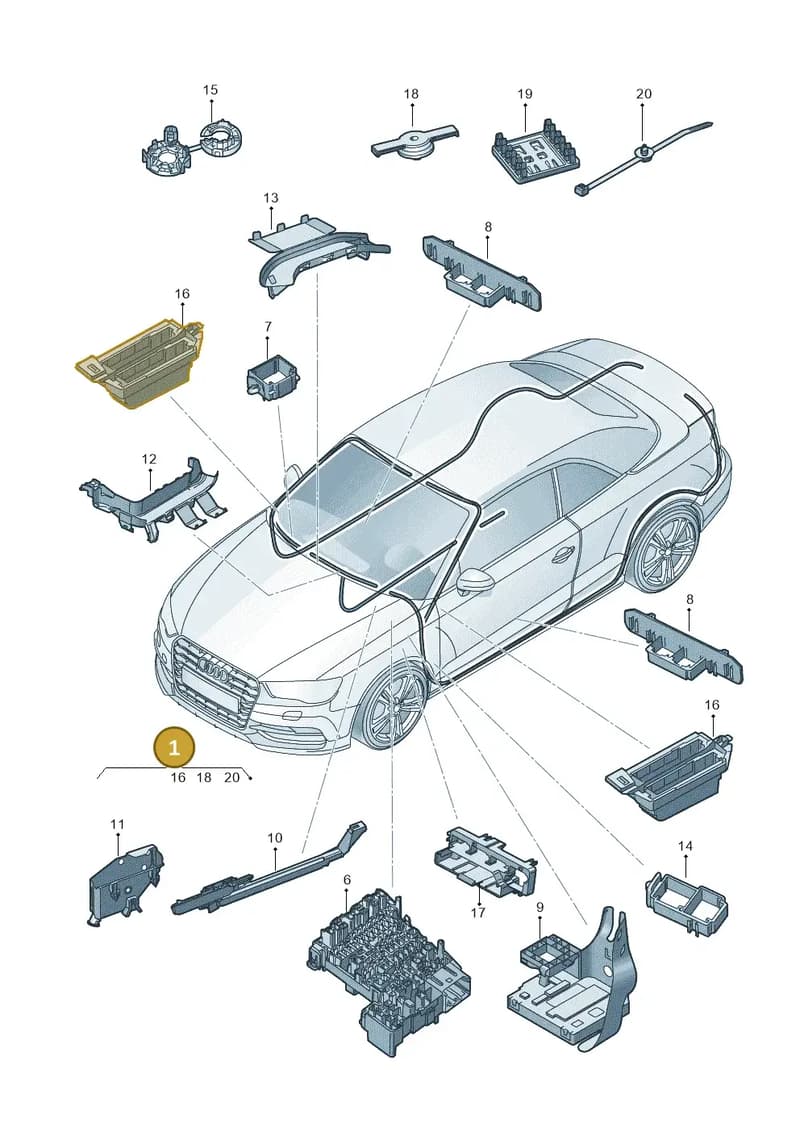 8V2970098 — Audi A3 Cab. 1.4 (2013-2016) diagram 778971800, position 1