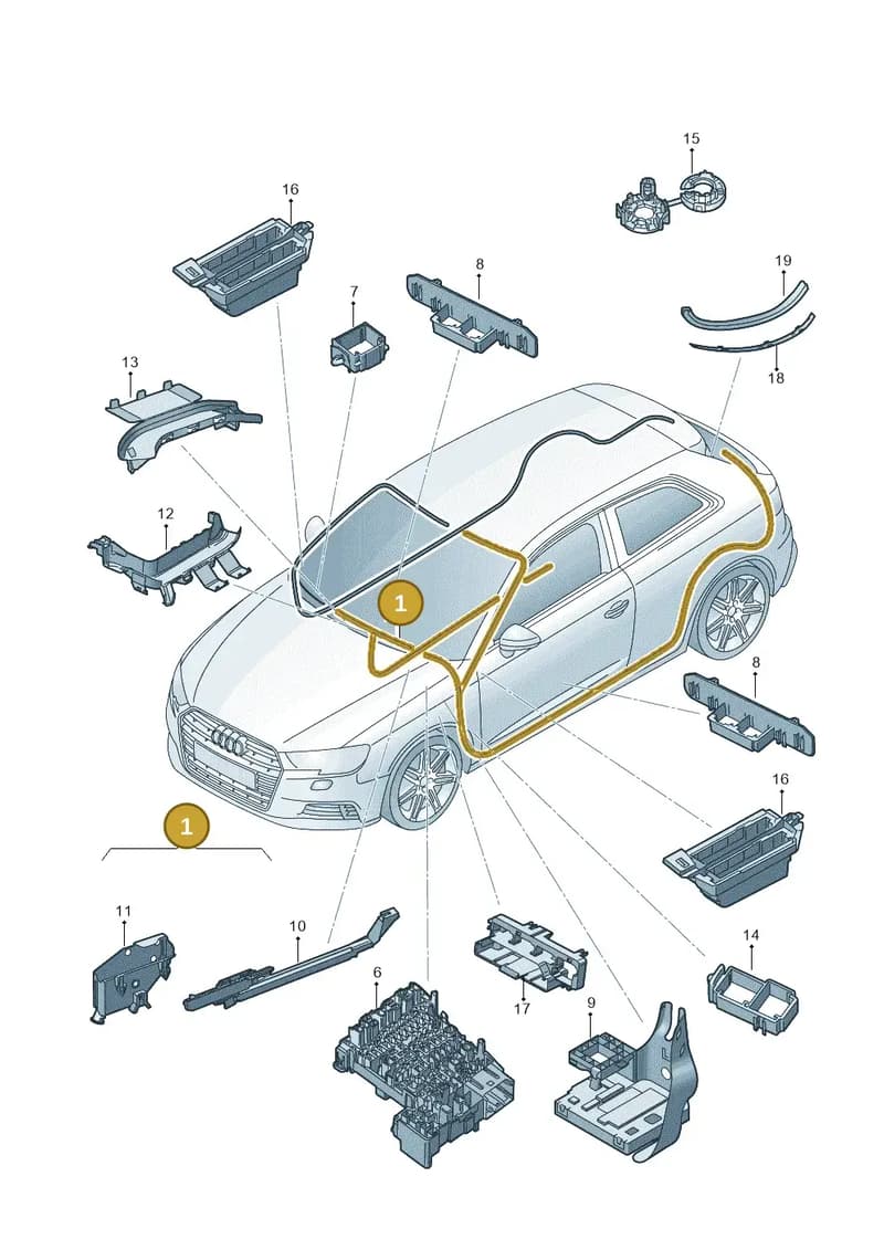 8V2970098 — Audi RS3 Limousine (2017-2020) diagram 890971800, position 1