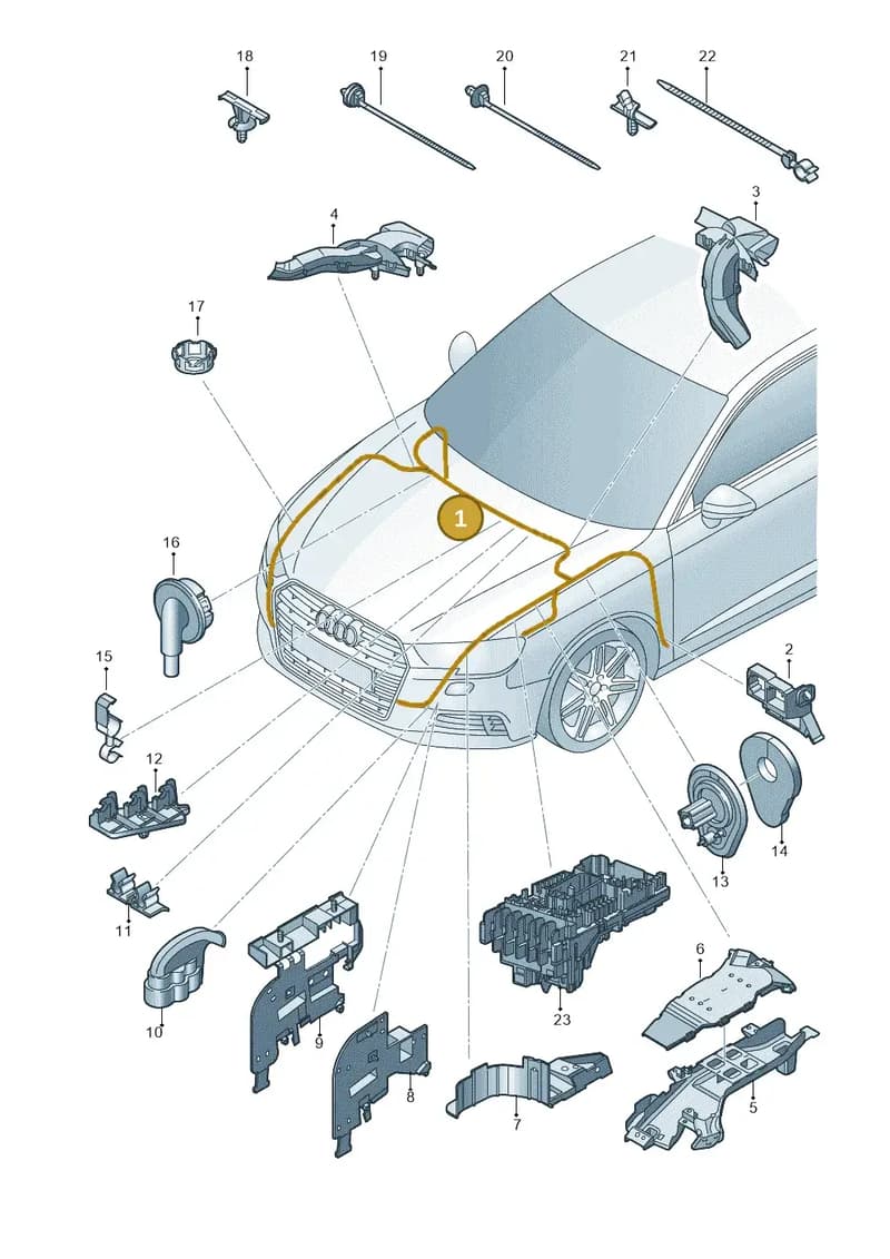 8V2971072A — Audi RS3 Limousine (2017-2020) diagram 890971870, position 1