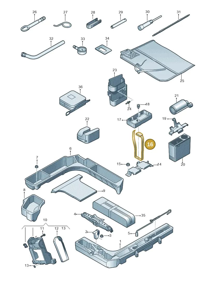 8V3012635C — Audi A3 Sportback (2016-2020) diagram 745011150, position 16