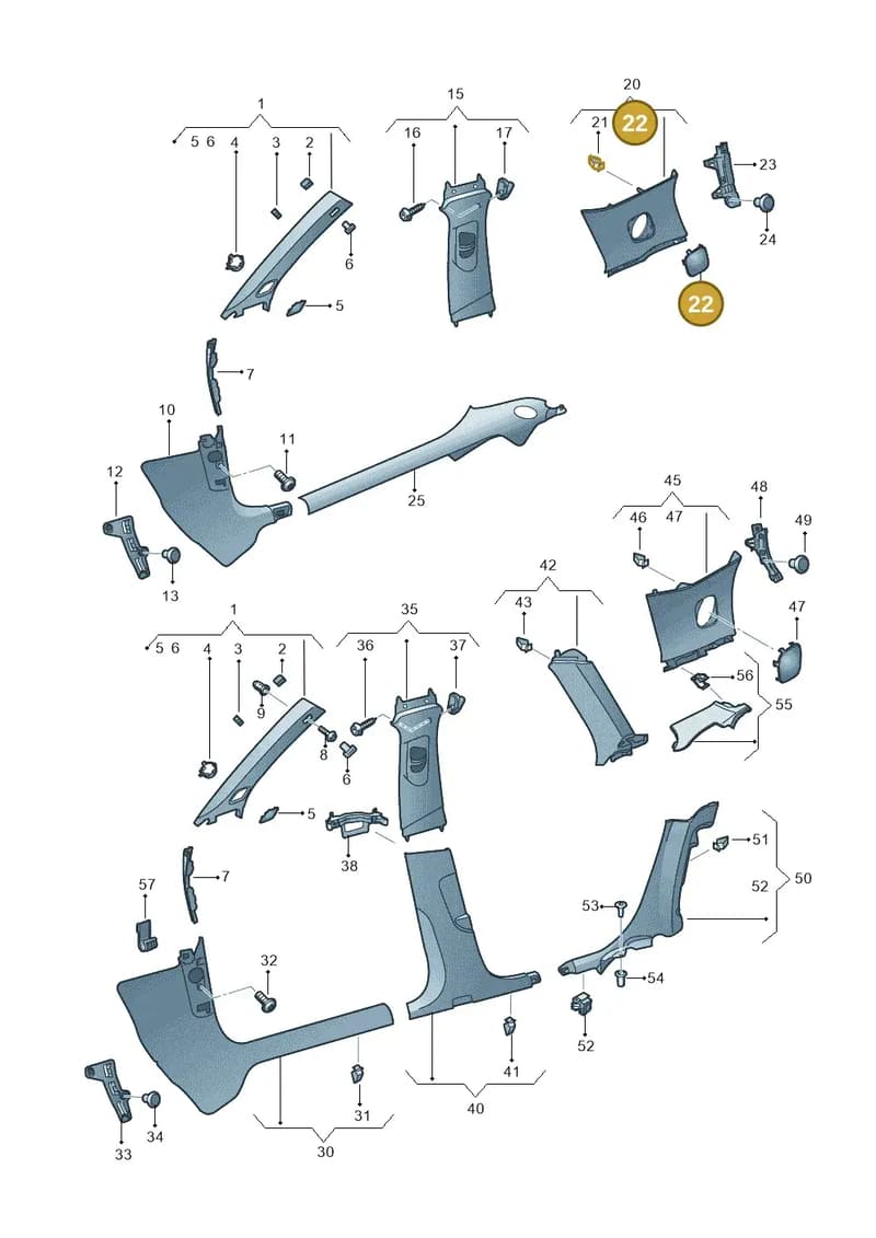 8V3035406MG6 — Audi A3 Sportback (2012-2016) diagram 745867650, position 22