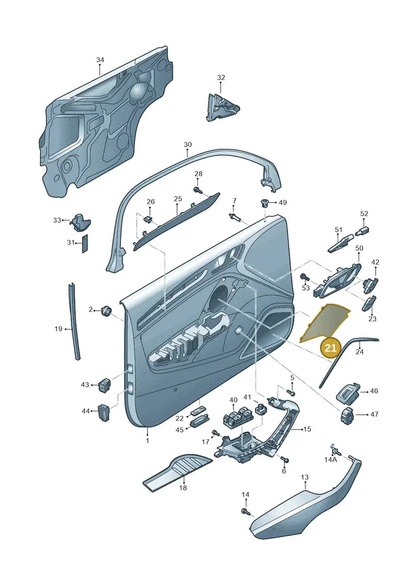 8V3035409AMG6 — Audi RS3 Limousine (2017-2020) diagram 890867100, position 21