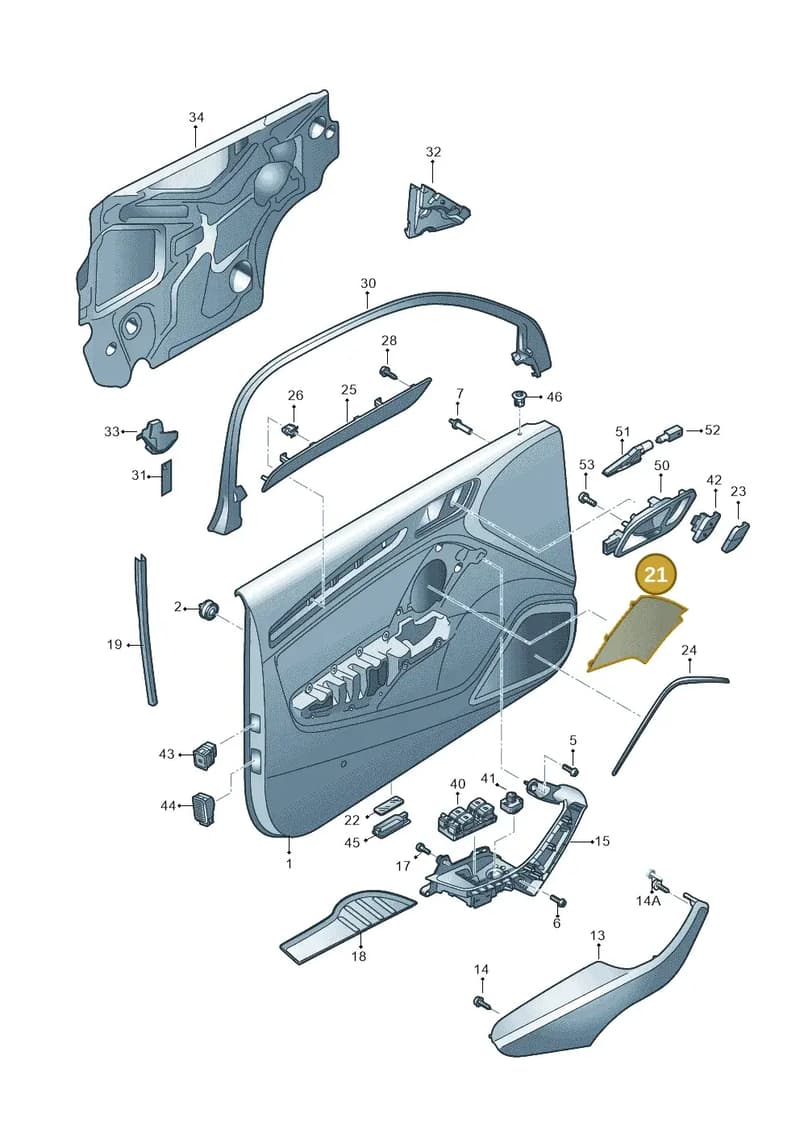 8V3035410LV8 — Audi A3 Sportback (2016-2020) diagram 890867000, position 21