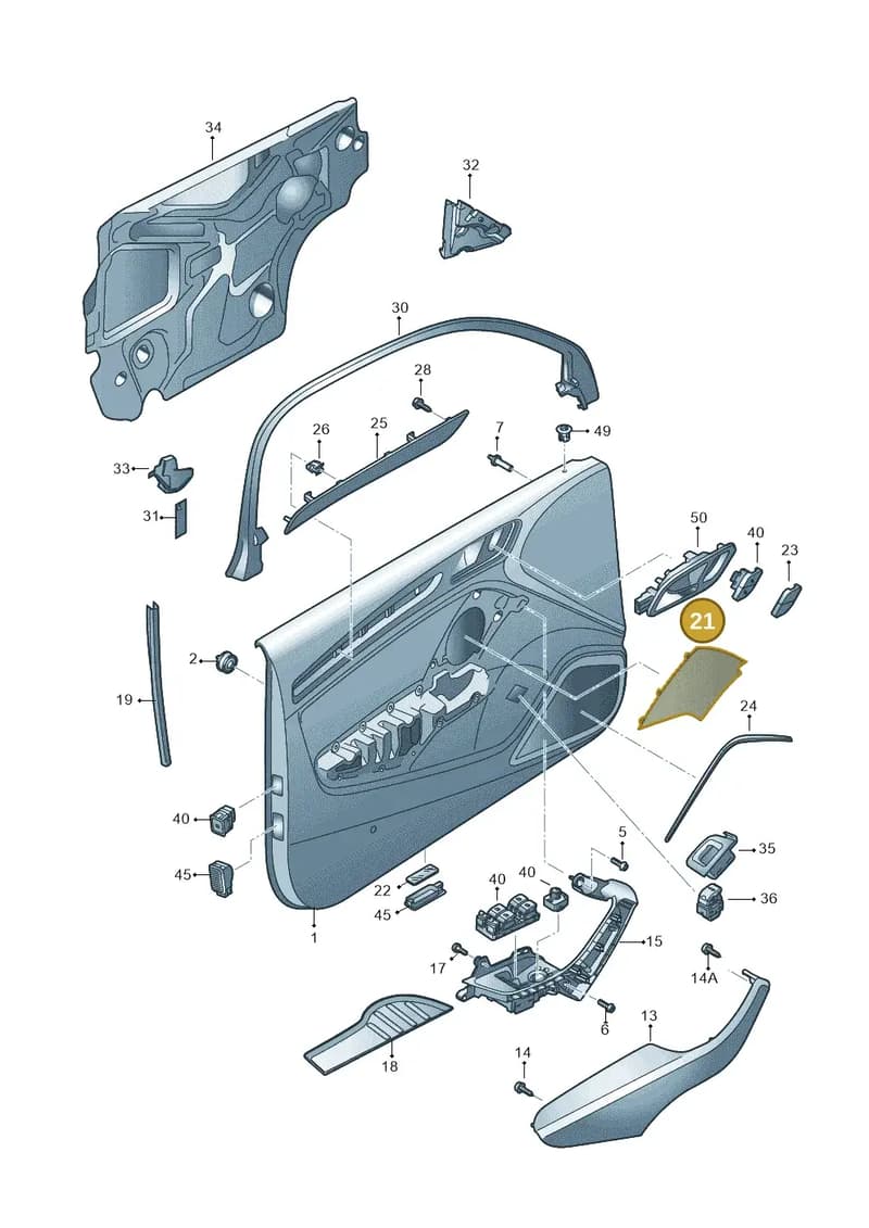 8V3035410SC3 — Audi A3 Sportback (2012-2016) diagram 745867200, position 21