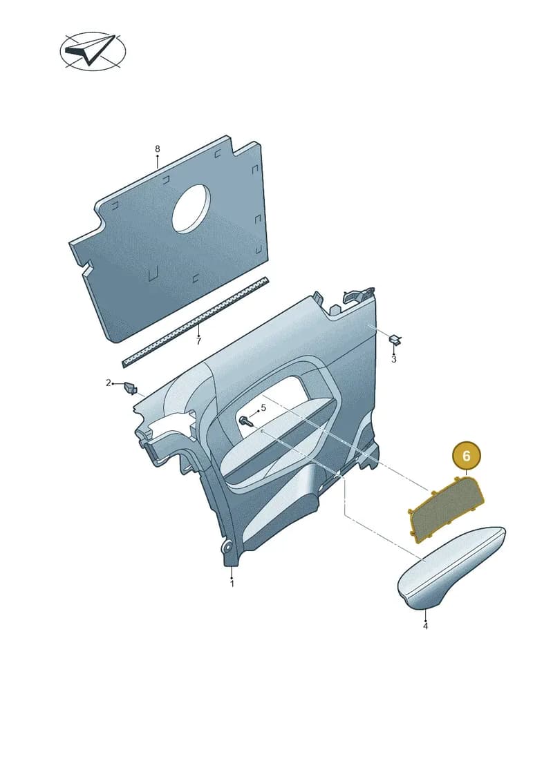 8V30354368Y4 — Audi A3 Sportback (2016-2020) diagram 890867500, position 6