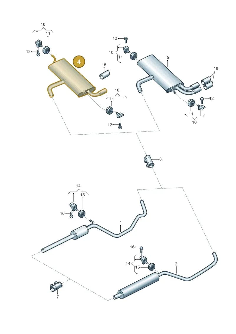 8V3253609F — Audi A3 Sportback (2016-2020) diagram 890253800, position 4