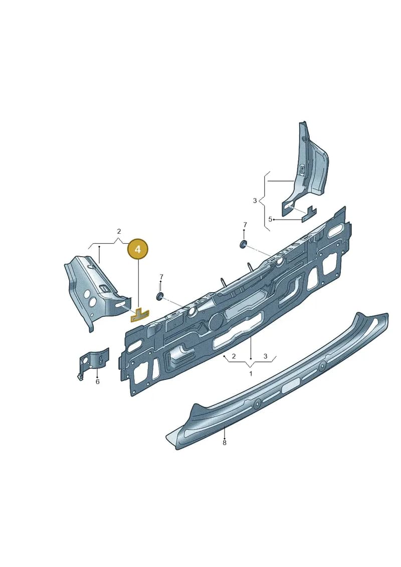 8V3803271 — Audi A3 Sportback (2016-2020) diagram 745813000, position 4