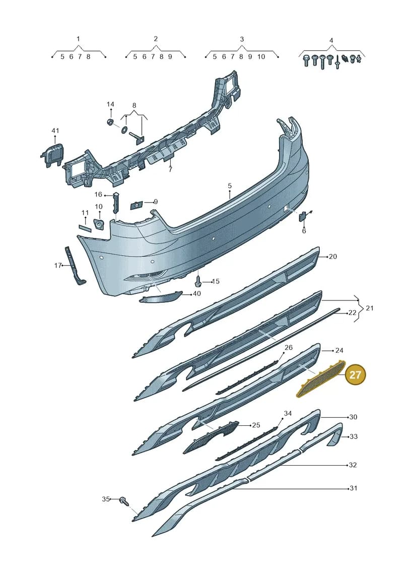 8V3807820B — Audi A3 Sportback (2016-2020) diagram 890807600, position 27