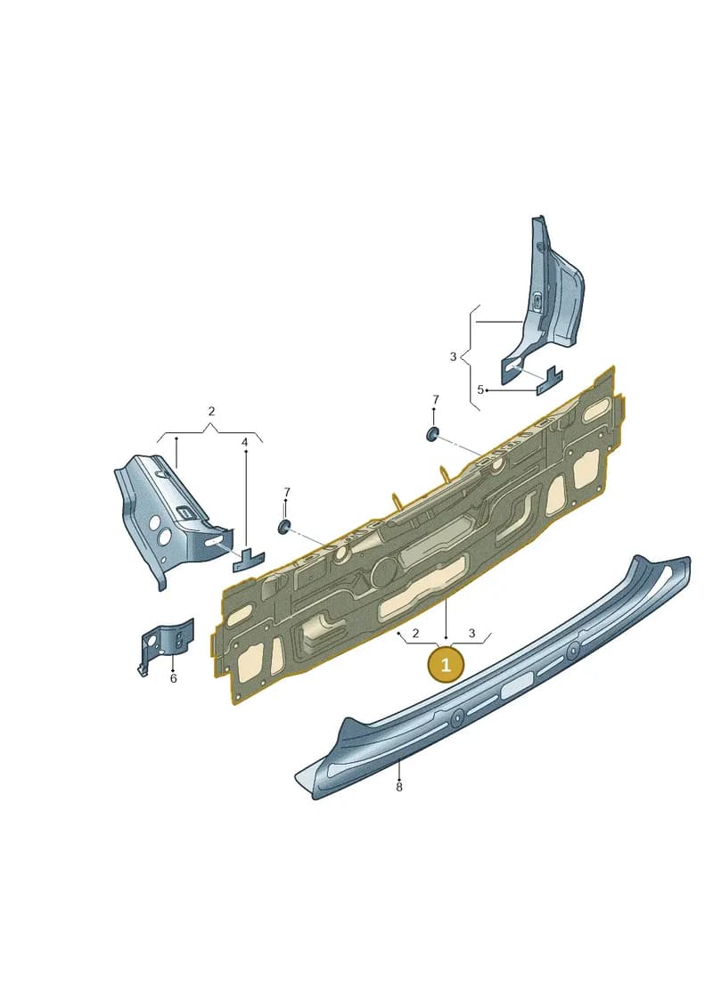 8V3813331TA — Audi A3 Sportback (2016-2020) diagram 745813000, position 1