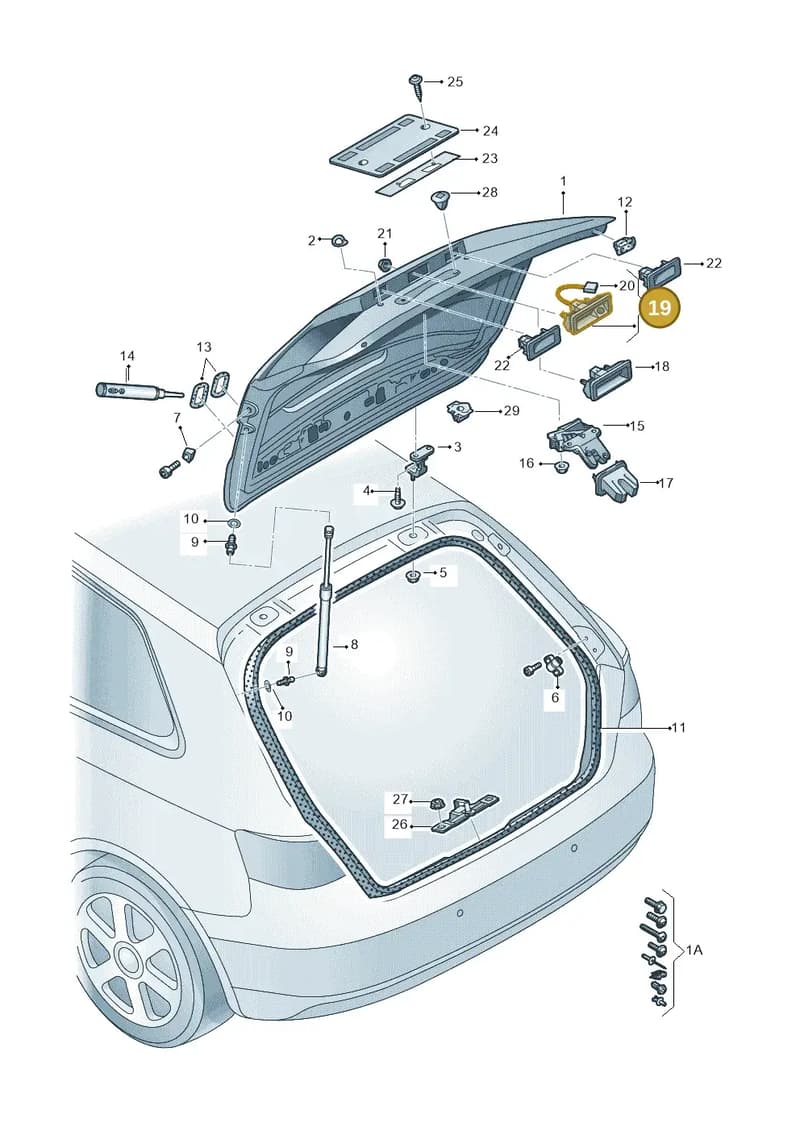 8V3827566 — Audi RS3 Limousine (2017-2020) diagram 745827100, position 19