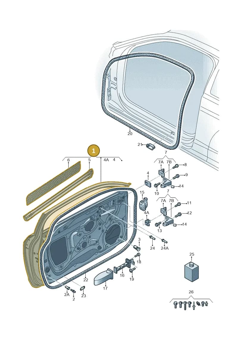 8V3831051C — Audi A3 Sportback (2012-2016) diagram 745831100, position 1