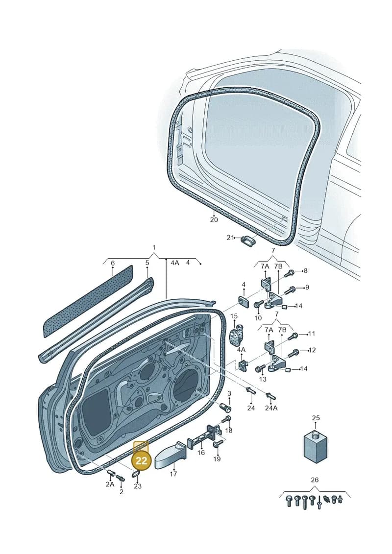 8V3837911C — Audi A3 Sportback (2012-2016) diagram 745831100, position 22