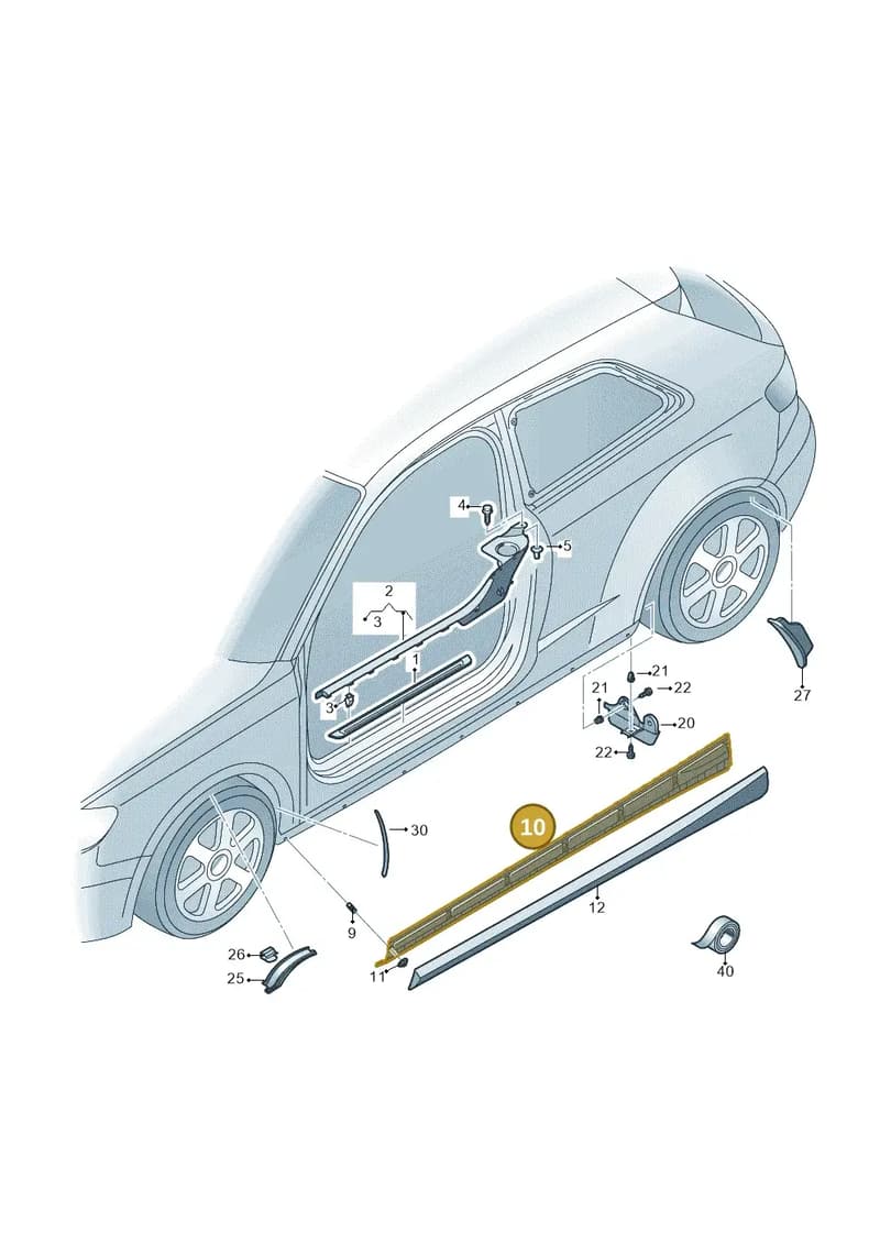 8V3854535 — Audi A3 Sportback (2012-2016) diagram 745853000, position 10