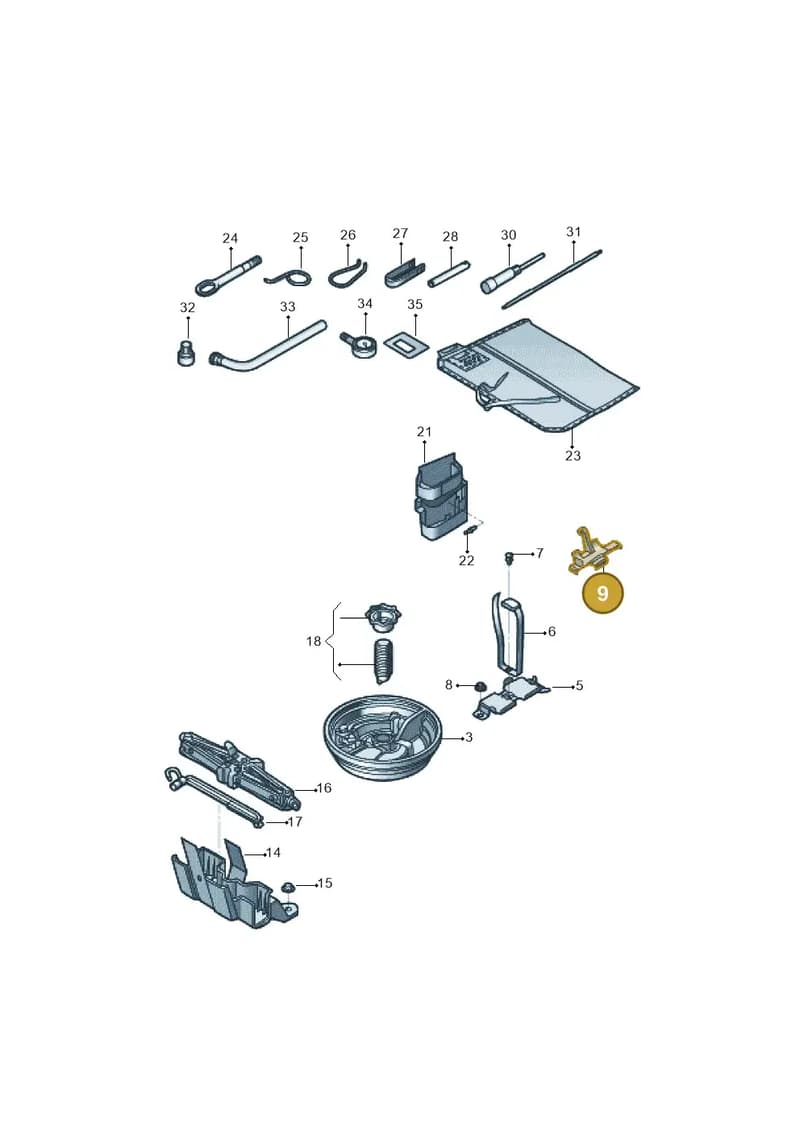 8V38635299B9 — Audi A3 Limousine 2.0 (2017-2021) diagram 820011010, position 9