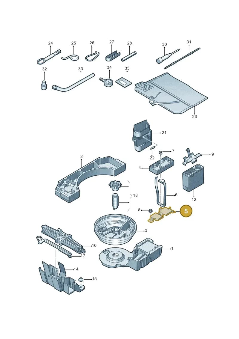 8V3863843 — Audi A3 Sportback 1.4 (2014-) diagram 785011010, position 5