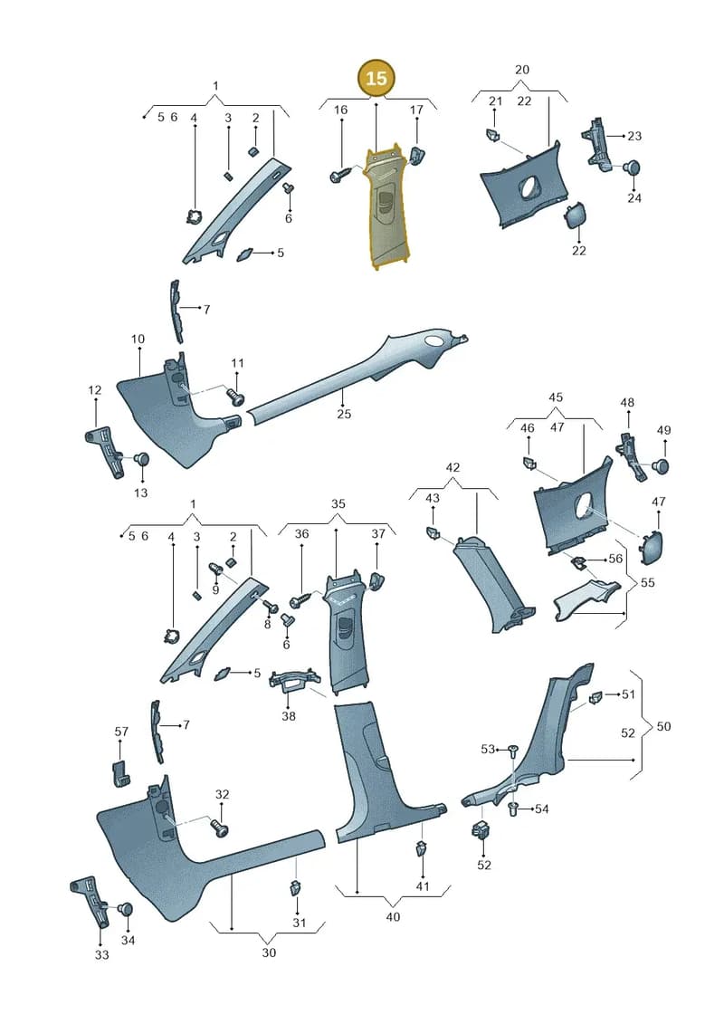 8V3867244ASP8 — Audi A3 Sportback (2012-2016) diagram 745867650, position 15