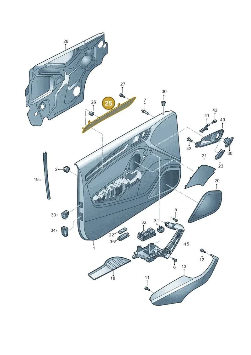8V3867410ARI2 — Audi A3 Cabriolet (2016-2020) diagram 891867000, position 25