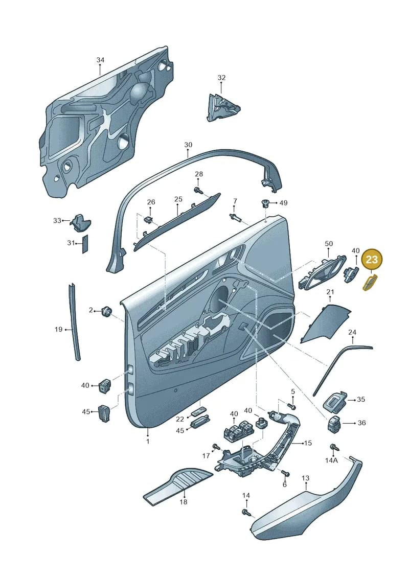 8V38674446PS — Audi A3 Sportback (2012-2016) diagram 745867200, position 23