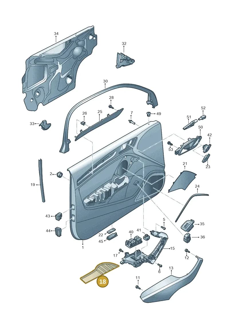 8V38681334PK — Audi RS3 Limousine (2017-2020) diagram 890867200, position 18