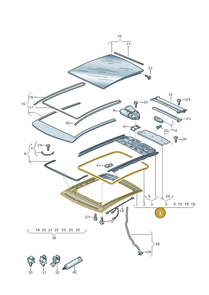 8V3877045E — Audi RS3 Limousine (2017-2020) diagram 745877000, position 1