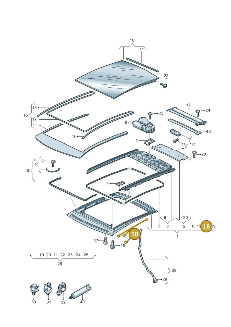 8V3971648 — Audi RS3 Limousine (2017-2020) diagram 745877000, position 18