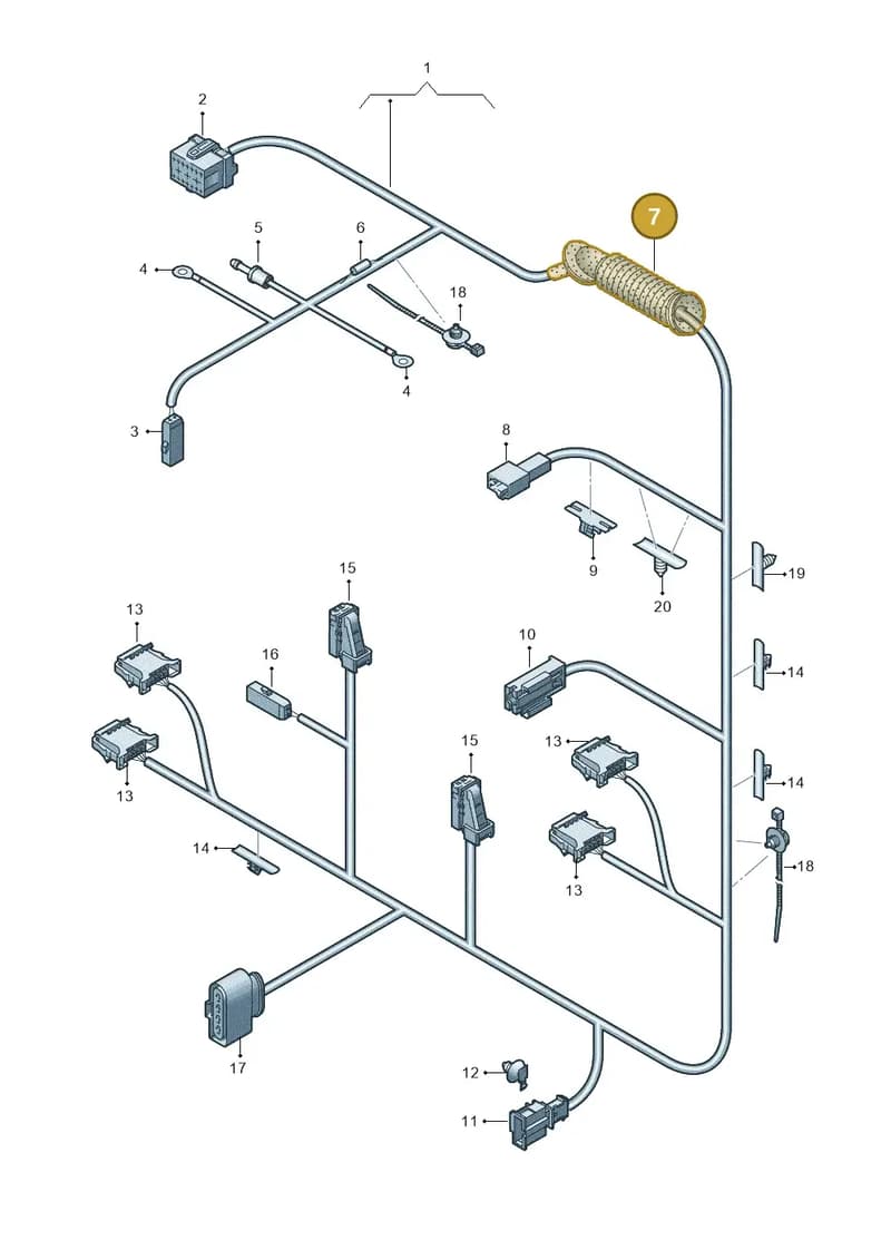 8V3971840 — Audi A3 Sportback 1.4 (2014-) diagram 745972850, position 7