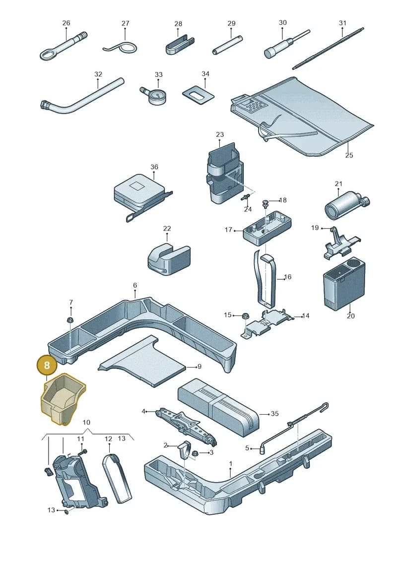 8V4012169 — Audi A3 Sportback (2016-2020) diagram 745011150, position 8