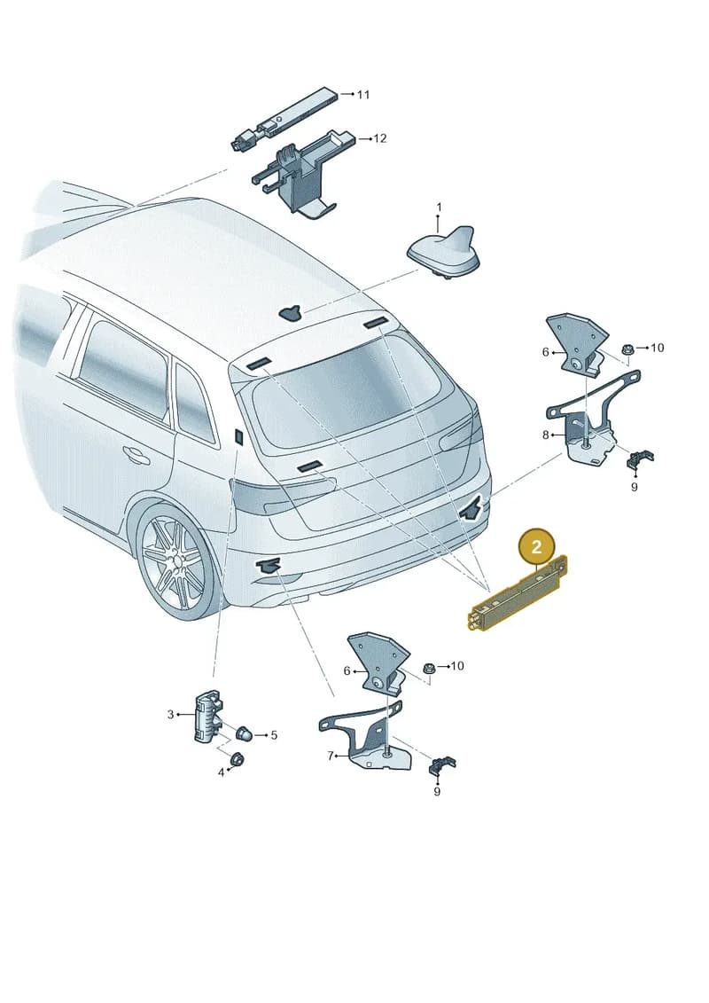 8V4035225 — Audi A3 Sportback (2016-2020) diagram 890035100, position 2