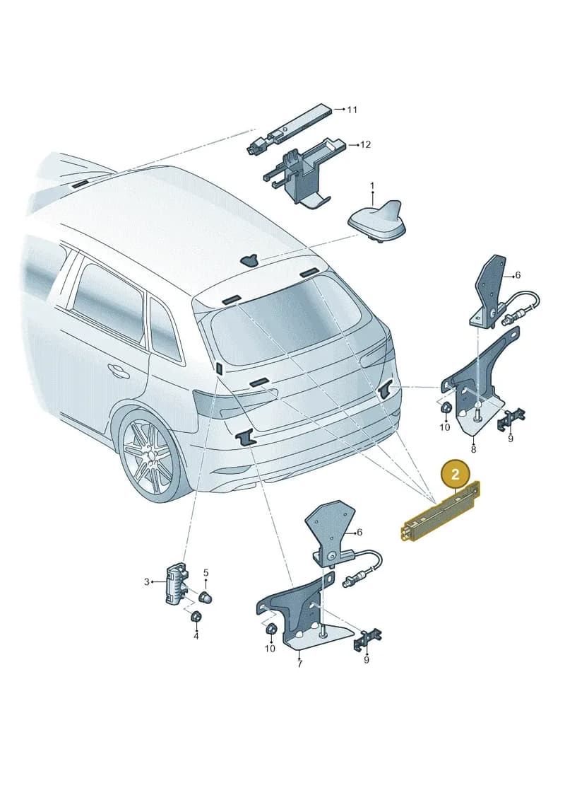 8V4035225D — Audi A3 Sportback (2016-2020) diagram 890035150, position 2