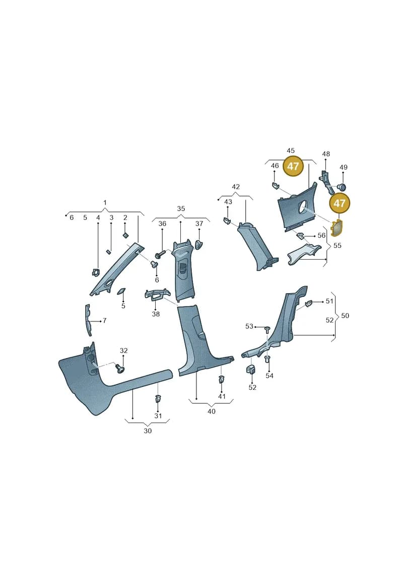 8V40354064PK — Audi A3 Limousine 2.0 (2017-2021) diagram 820867650, position 47