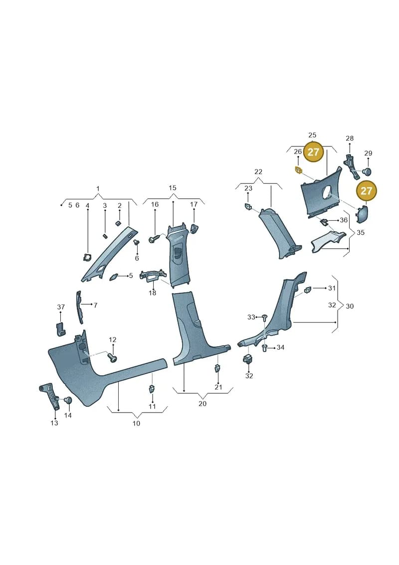 8V4035406MG6 — Audi RS3 Sportback (2015-2016) diagram 858867650, position 27