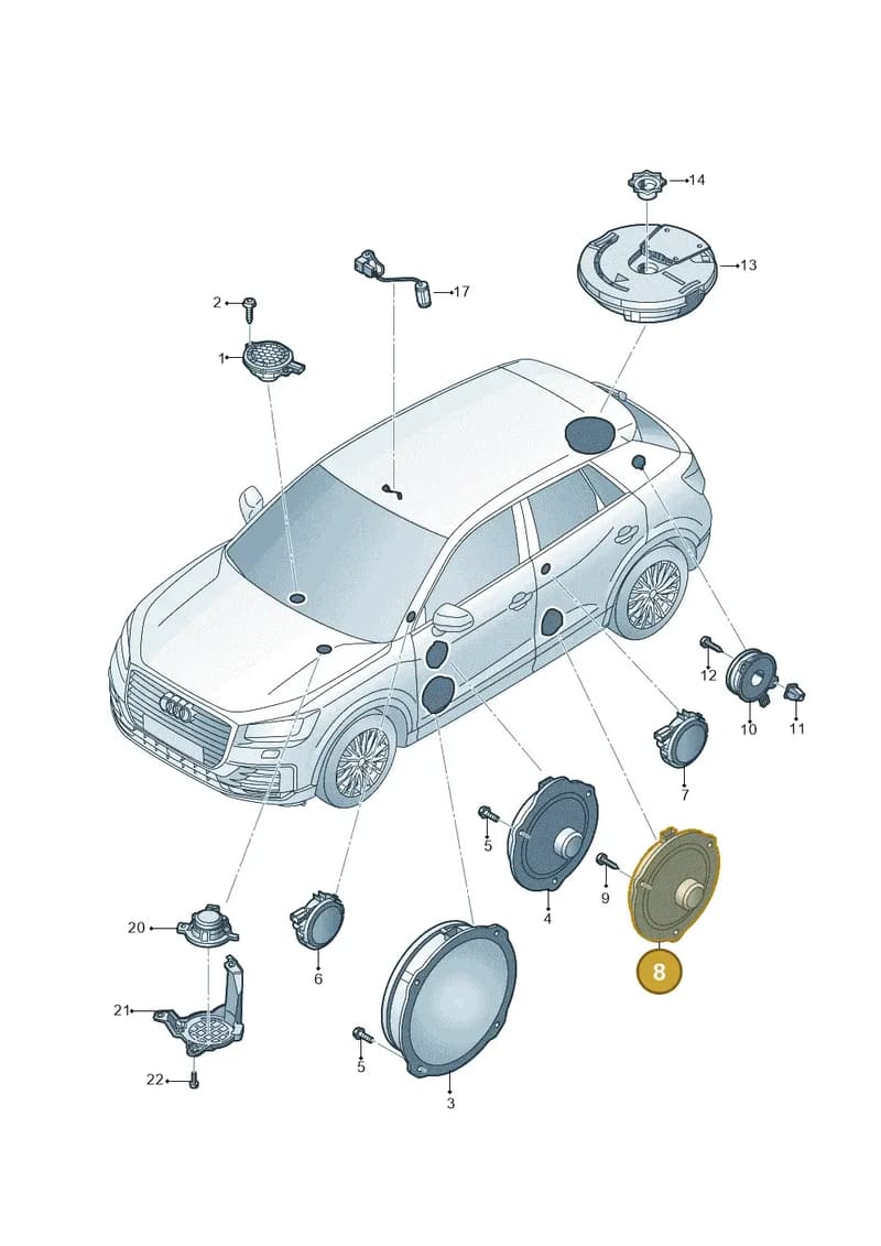 8V4035411B — Audi Q2 (2016-2025) diagram 803035350, position 8