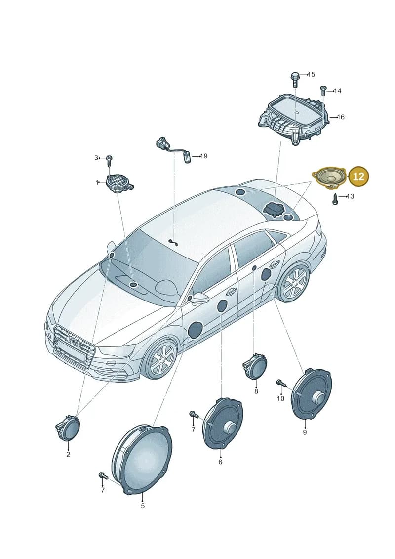 8V4035709 — Audi A3 Limousine 2.0 (2017-2021) diagram 745035370, position 12