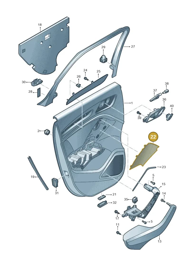 8V4035794A4PK — Audi RS3 Limousine (2017-2020) diagram 890867400, position 22