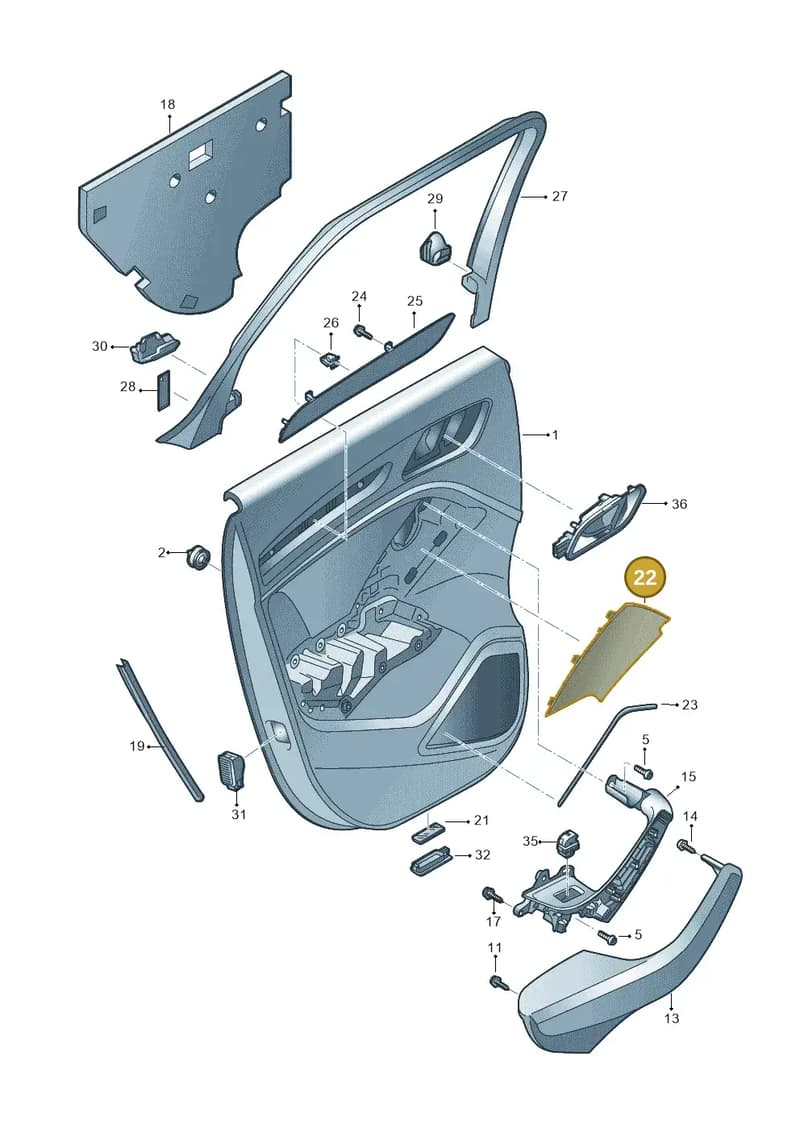 8V4035794AMG6 — Audi RS3 Sportback (2015-2016) diagram 745867400, position 22